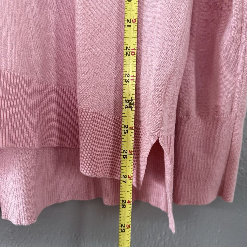 Faded Glory Long Sleeve sweater top V neck L 12-14 Pink casual - Picture 7 of 7